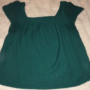 Short sleeve linen top